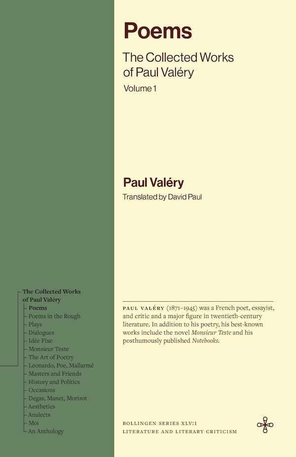 Poems by Paul Valéry, Hardcover | Indigo Chapters