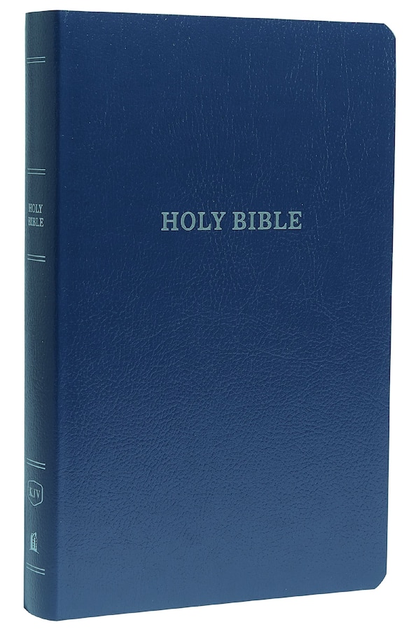 KJV Holy Bible: Gift and Award Blue Leather-Look Red Letter Comfort Print: King James Version by Thomas Thomas Nelson, Imitation Leather