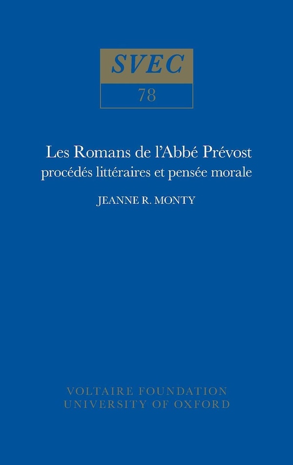 Les Romans De L'abb� Pr�vost by J.R. Monty, Paperback | Indigo Chapters
