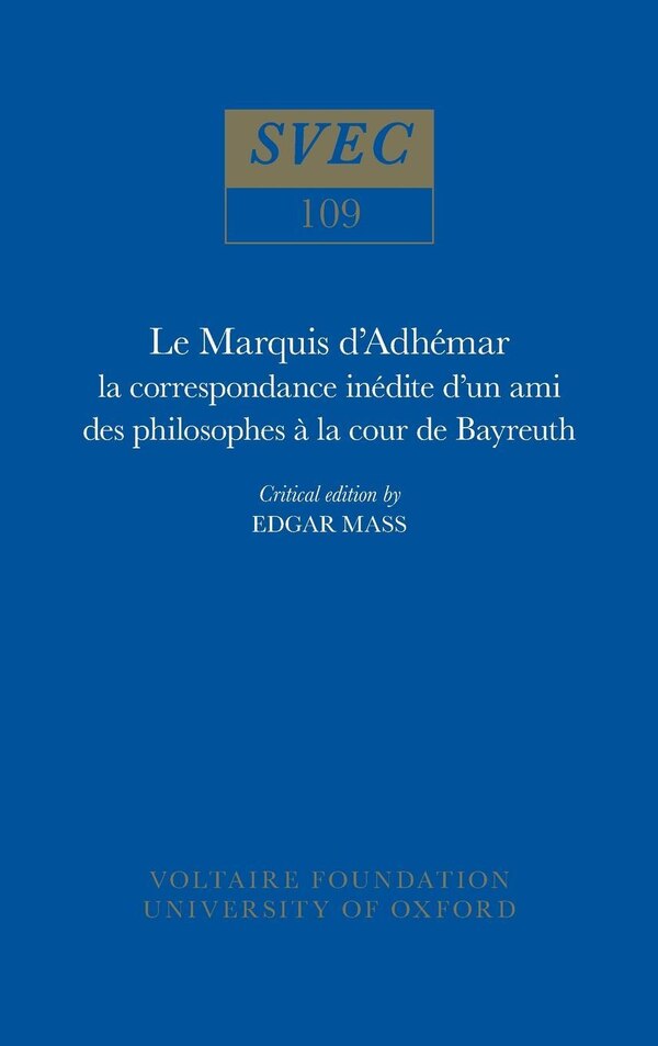 Le Marquis d'Adh�mar by Edgar Mass, Paperback | Indigo Chapters