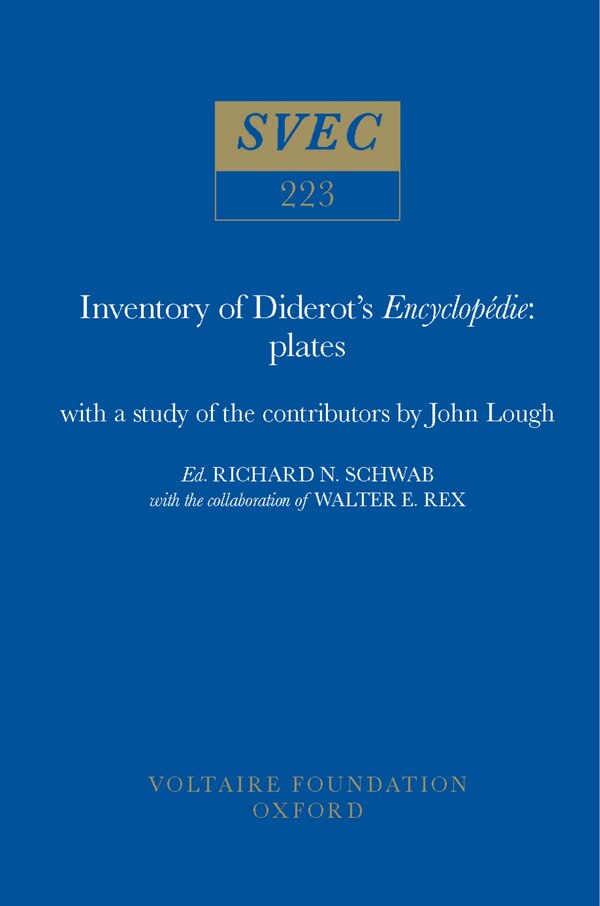 Inventory Of Diderot's Encyclop�die: Plates by Richard N. Schwab, Hardcover | Indigo Chapters
