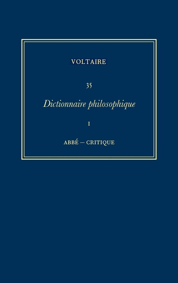 Œuvres compltes de Voltaire (Complete Works of Voltaire) 35 by Voltaire Voltaire, Hardcover | Indigo Chapters