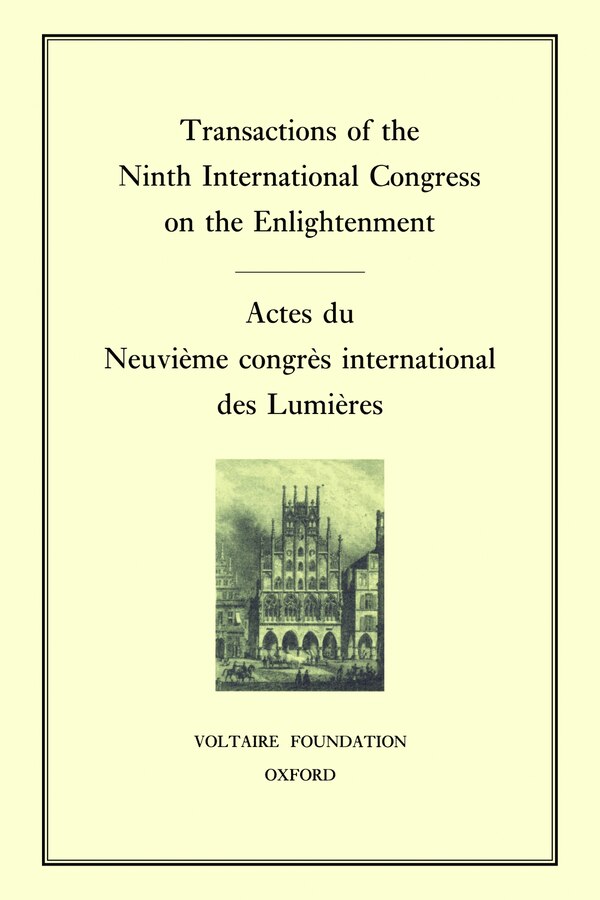 Transactions of the Ninth international congress on the Enlightenment by Anthony Strugnell, Hardcover | Indigo Chapters