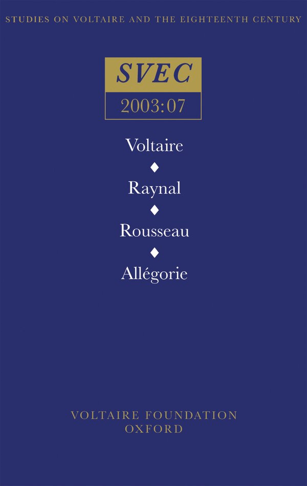 Voltaire / Raynal / Rousseau / Allégorie by Jonathan Mallinson, Paperback | Indigo Chapters
