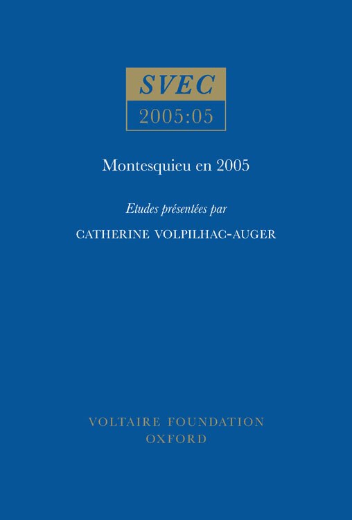 Montesquieu en 2005 by Catherine Volpilhac-Auger, Paperback | Indigo Chapters