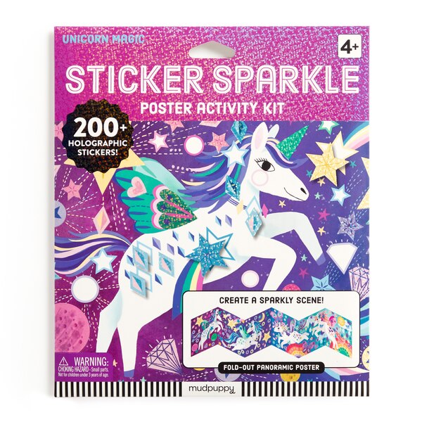 Unicorn Magic Sticker Sparkle Poster Activity Kit by Mudpuppy, Hardcover | Indigo Chapters