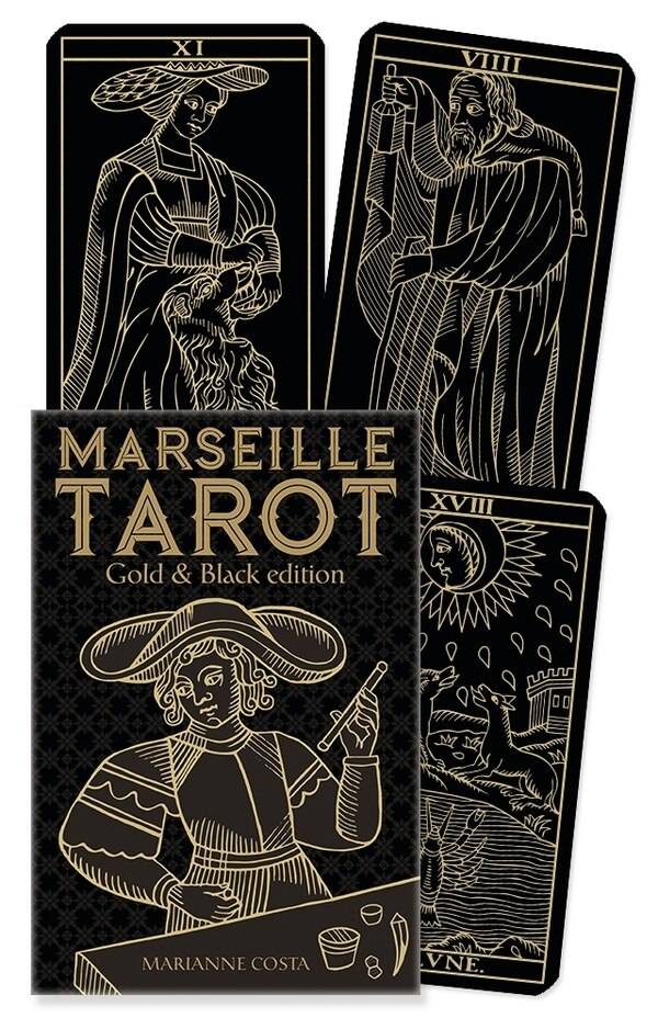 Marseille Tarot: Gold and Black Edition by Marianne Costa, Paperback | Indigo Chapters