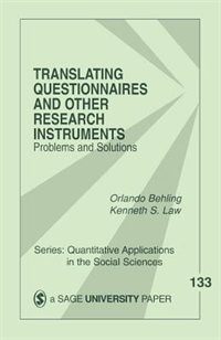 Translating Questionnaires And Other Research Instruments by Orlando Behling, Paperback | Indigo Chapters