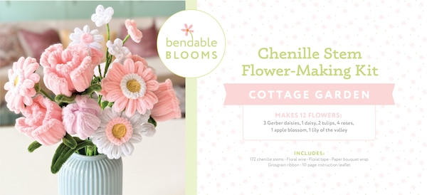 Bendable Blooms Chenille Stem Flower-Making Kit Cottage Garden by Better Day Books, Hardcover | Indigo Chapters