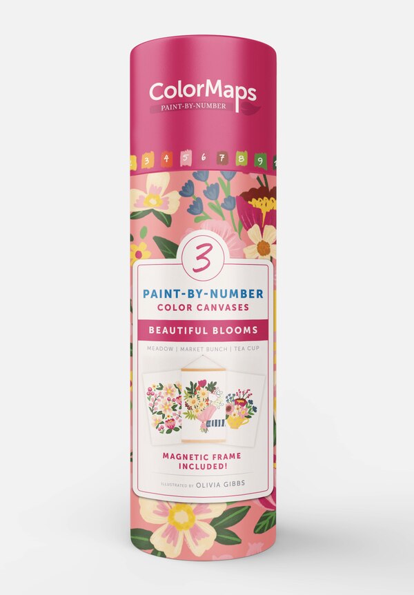 ColorMaps Paint-by-Number Beautiful Blooms by Olivia Gibbs, Hardcover | Indigo Chapters