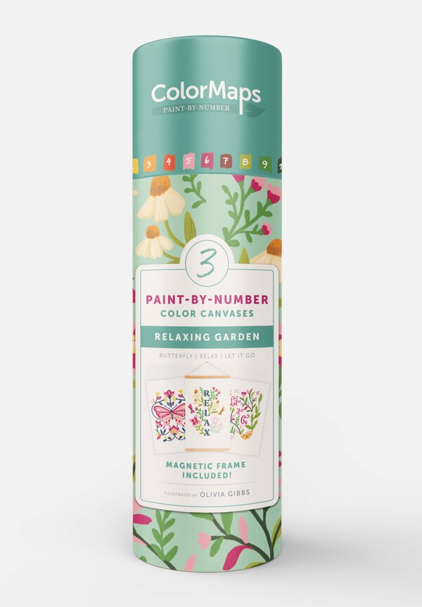 ColorMaps Paint-by-Number Relaxing Garden by Olivia Gibbs, Hardcover | Indigo Chapters