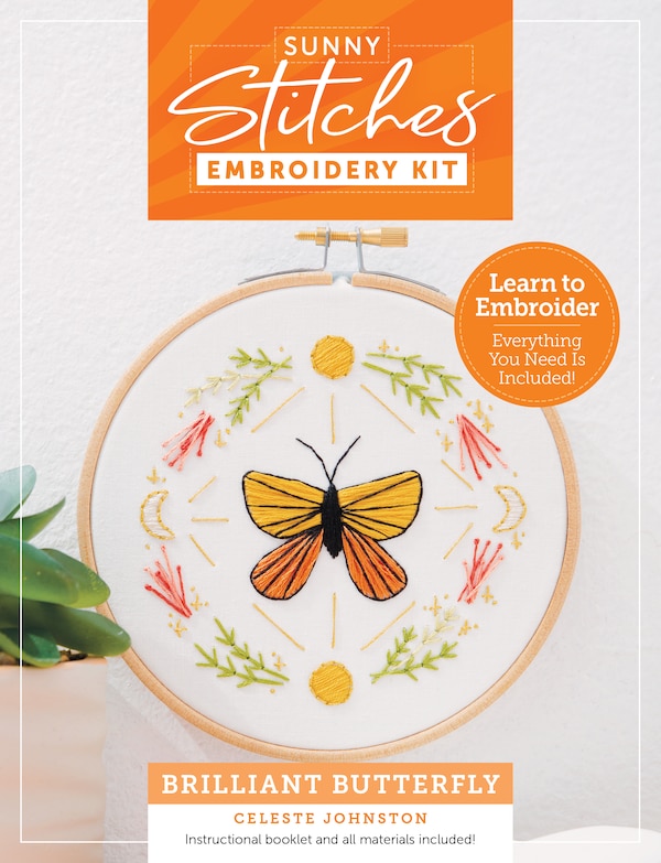 Sunny Stitches Embroidery Kit Brilliant Butterfly by Celeste Johnston, Hardcover | Indigo Chapters
