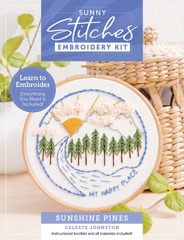 Sunny Stitches Embroidery Kit Sunshine Pines by Celeste Johnston, Hardcover | Indigo Chapters