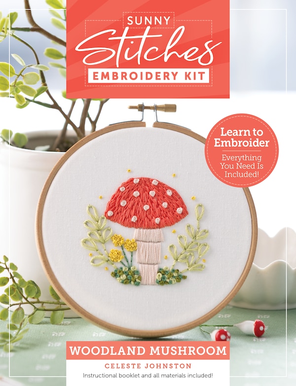 Sunny Stitches Embroidery Kit Woodland Mushroom by Celeste Johnston, Hardcover | Indigo Chapters