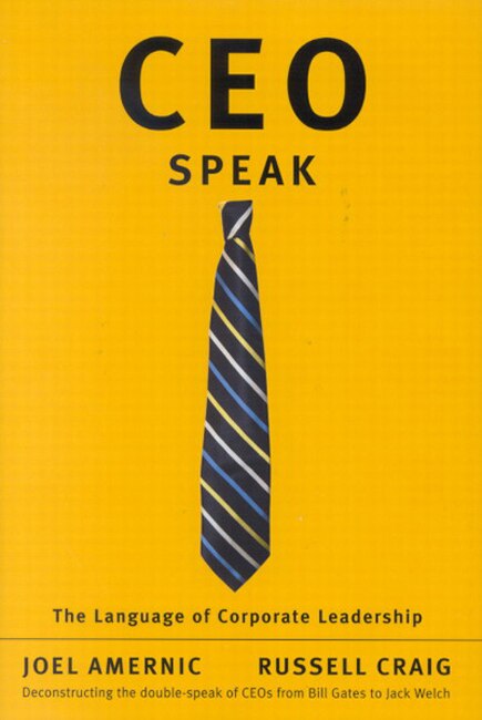 CEO-Speak by Joel Amernic, Paperback | Indigo Chapters