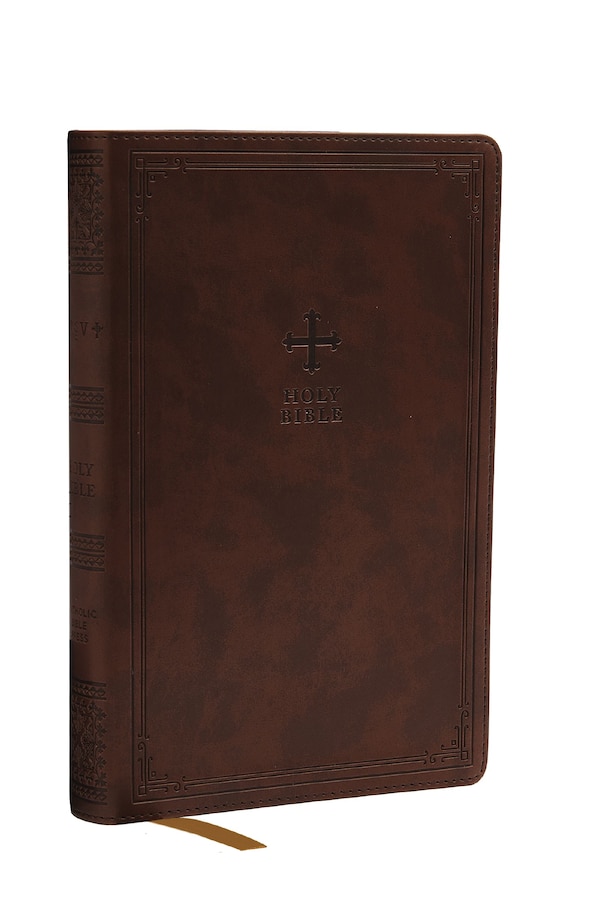 NRSV Catholic Edition Gift Bible Brown Leathersoft (Comfort Print Holy Bible Complete Catholic Bible NRSV CE) by Catholic Catholic Bible Press