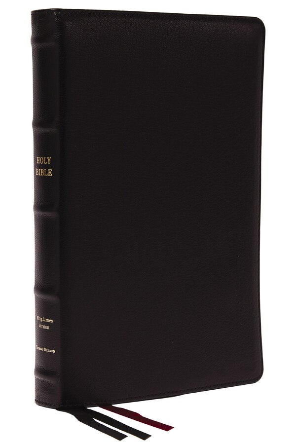 KJV Holy Bible: Large Print Thinline Black Goatskin Leather Premier collection Red Letter Comfort Print: King James Version by Thomas Thomas Nelson