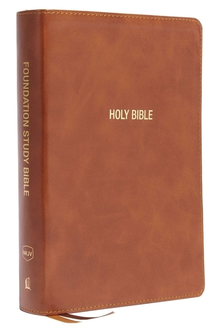 Nkjv Foundation Study Bible Large Print Leathersoft Brown Red Letter Thumb Indexed Comfort Print by Thomas Thomas Nelson | Indigo Chapters