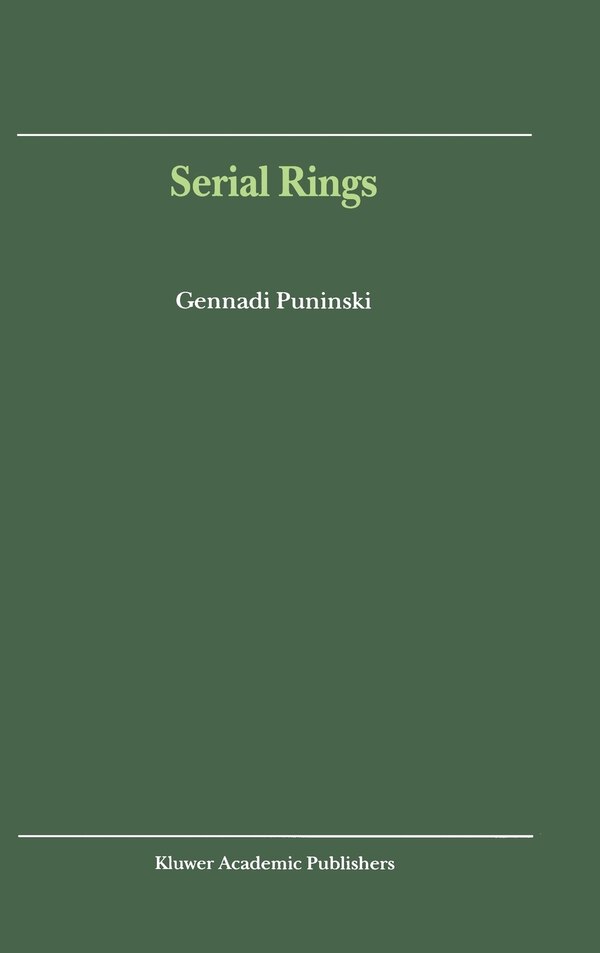 Serial Rings by G Puninski, Hardcover | Indigo Chapters