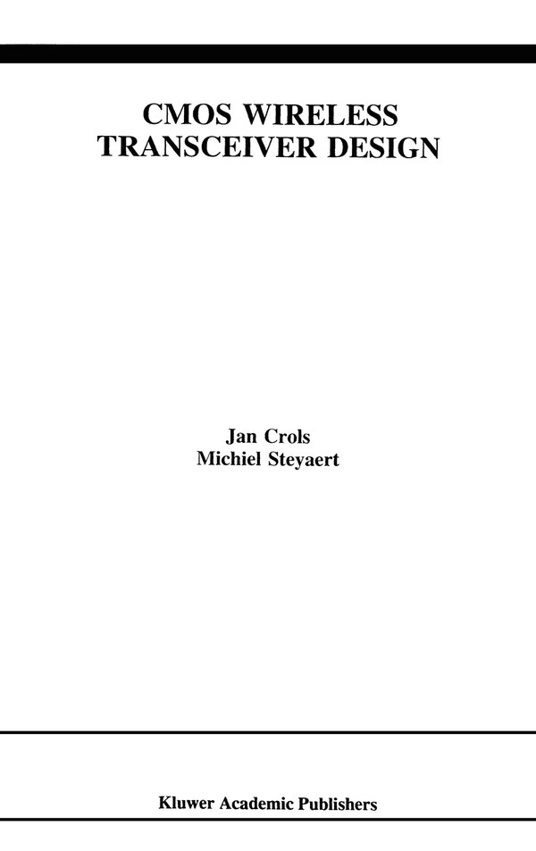 Cmos Wireless Transceiver Design by Jan Crols, Hardcover | Indigo Chapters