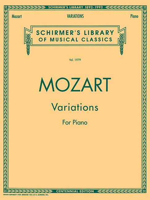 Piano Variations (Complete) by Wolfgang Amadeus Mozart, Paperback | Indigo Chapters