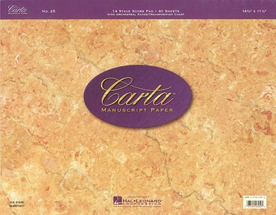 Carta Manuscript Paper No. 25 - Professional, Paperback | Indigo Chapters