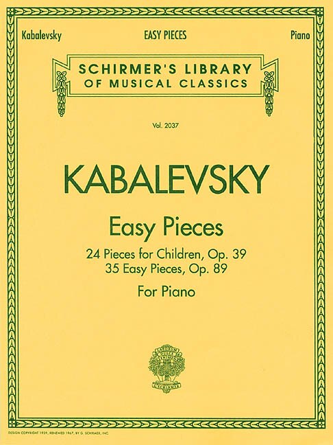 Easy Pieces by Dmitri Kabalevsky, Paperback | Indigo Chapters