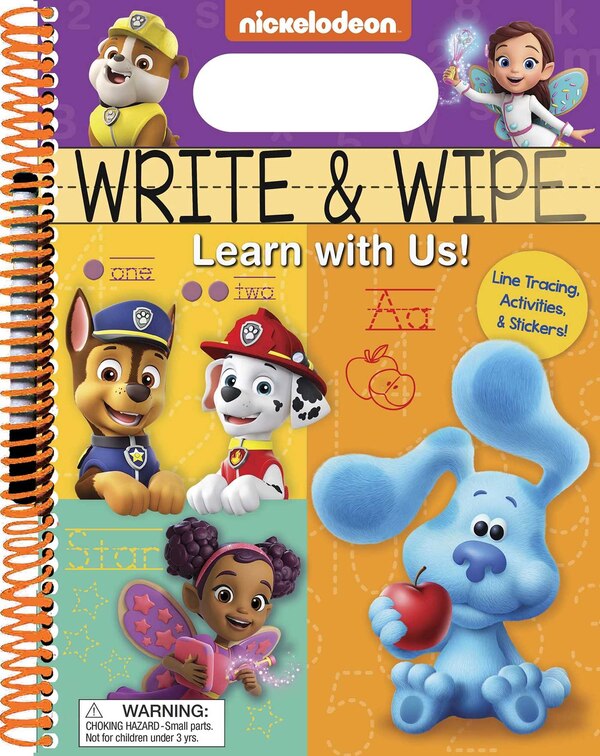 Nickelodeon: Write And Wipe: Learn With Us by Editors of Studio Fun International, Spiral Bound | Indigo Chapters