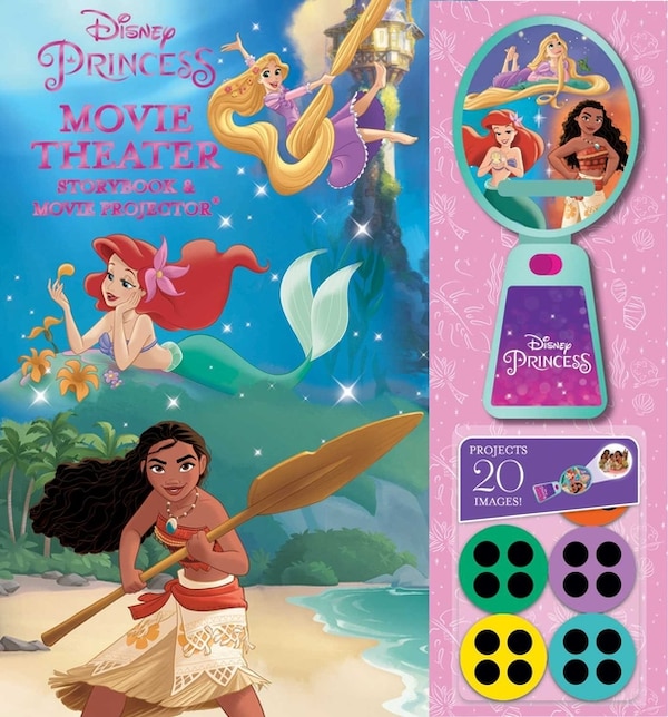 Disney Princess: Moana Rapunzel and Ariel Movie Theater Storybook & Movie Projector by Grace Baranowski, Paper over Board | Indigo Chapters