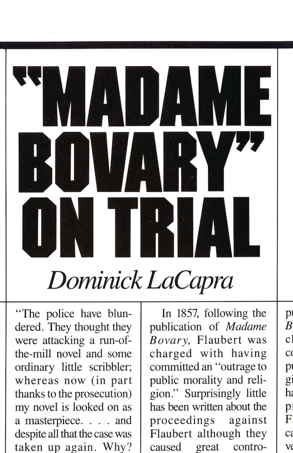 Madame Bovary on Trial by Dominick LaCapra, Paper over Board | Indigo Chapters