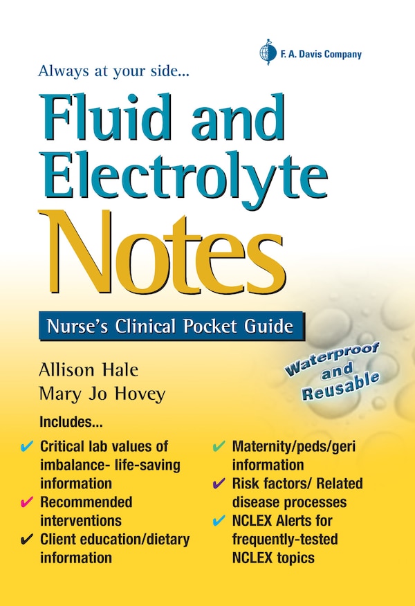 Fluid and Electrolyte Notes by Allison Hale, Spiral Bound | Indigo Chapters