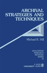 Archival Strategies and Techniques by Michael Hill, Paperback | Indigo Chapters