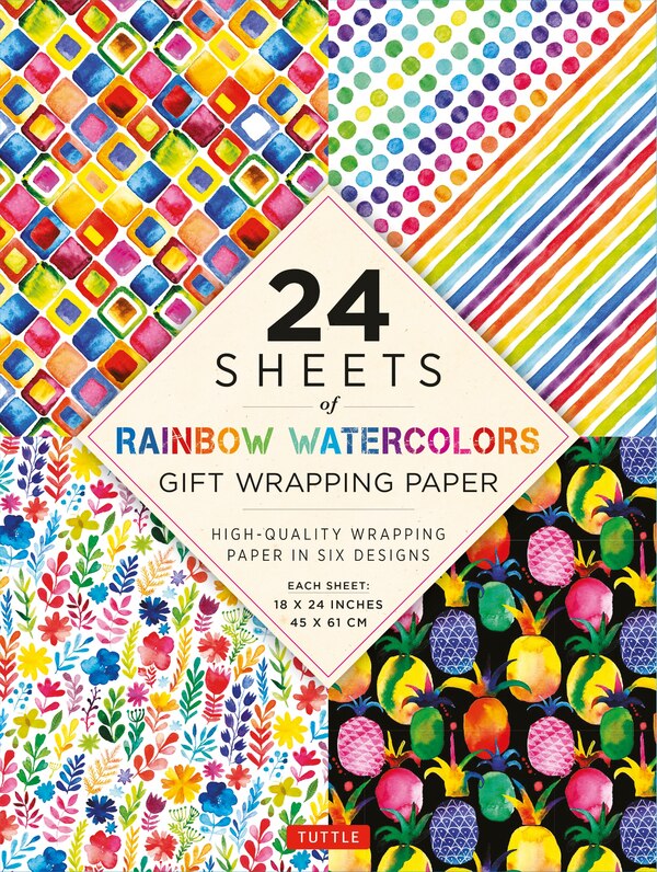 Rainbow Watercolors Gift Wrapping Paper - 24 Sheets by Tuttle Tuttle Studio, Paperback | Indigo Chapters