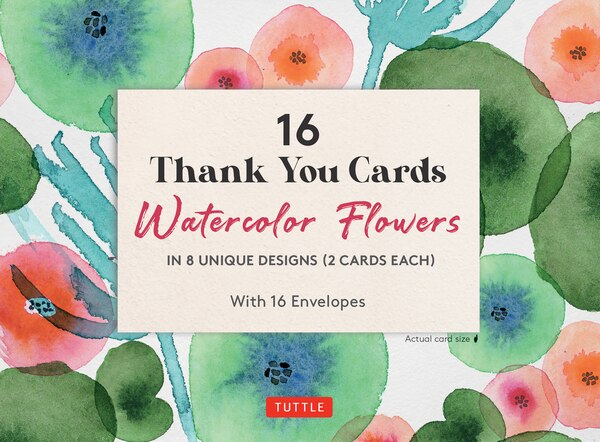 16 Thank You Cards Watercolor Flowers by Tuttle Studio, Paperback | Indigo Chapters