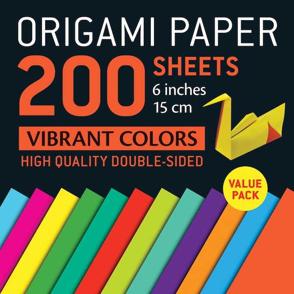 Origami Paper 200 sheets Vibrant Colors 6 (15 cm) by Tuttle Studio, Loose Leaf | Indigo Chapters