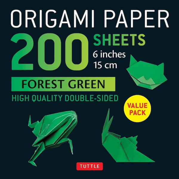 Origami Paper 200 sheets Forest Green by Tuttle Studio, Loose Leaf | Indigo Chapters