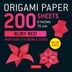 Origami Paper 200 sheets Ruby Red 6 by Tuttle Studio, Loose Leaf | Indigo Chapters