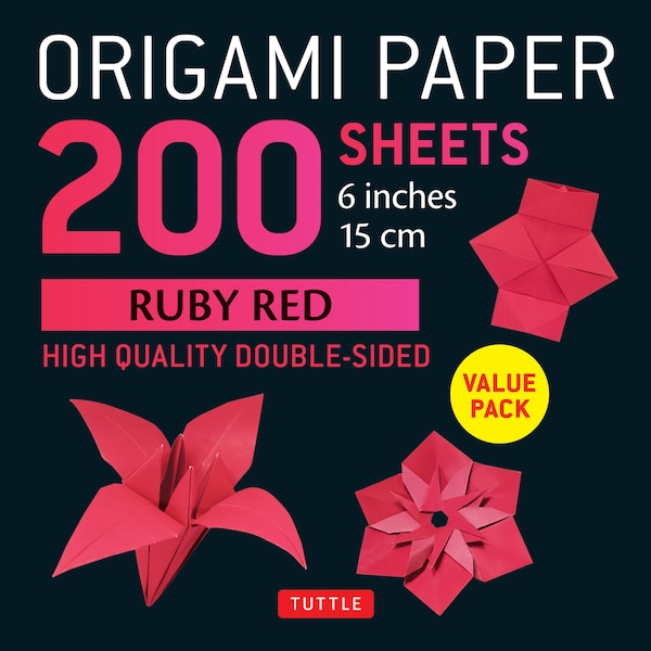 Origami Paper 200 sheets Ruby Red 6 by Tuttle Studio, Loose Leaf | Indigo Chapters
