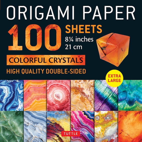 Origami Paper 100 sheets Colorful Crystals 8 1/4 by Tuttle Studio, Loose Leaf | Indigo Chapters