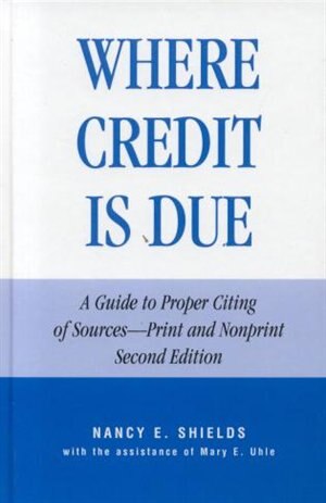 Where Credit is Due by Nancy E. Shields, Hardcover | Indigo Chapters