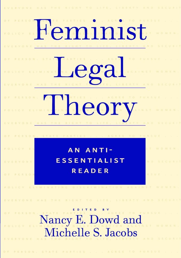 Feminist Legal Theory by Nancy Dowd, Paperback | Indigo Chapters