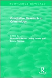 Qualitative Research In Criminology (1999) by Fiona Brookman, Hardcover | Indigo Chapters