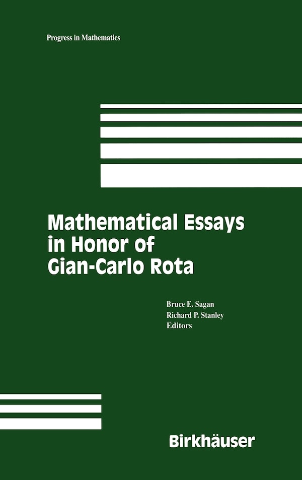 Mathematical Essays in honor of Gian-Carlo Rota by Bruce Sagan, Hardcover | Indigo Chapters