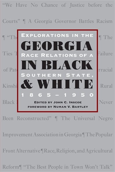 Georgia in Black and White by John C. Inscoe, Paperback | Indigo Chapters