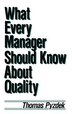 What Every Manager Should Know About Quality by Thomas Pyzdek, Hardcover | Indigo Chapters