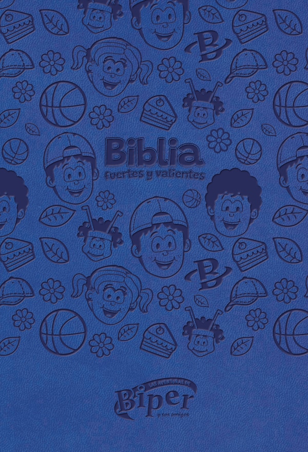 Biblia Biper y sus amigos Fuertes y valientes (NBLA) Leathersoft Azul Palabras de Jesús en rojo Comfort Print, Leather/Fine Binding