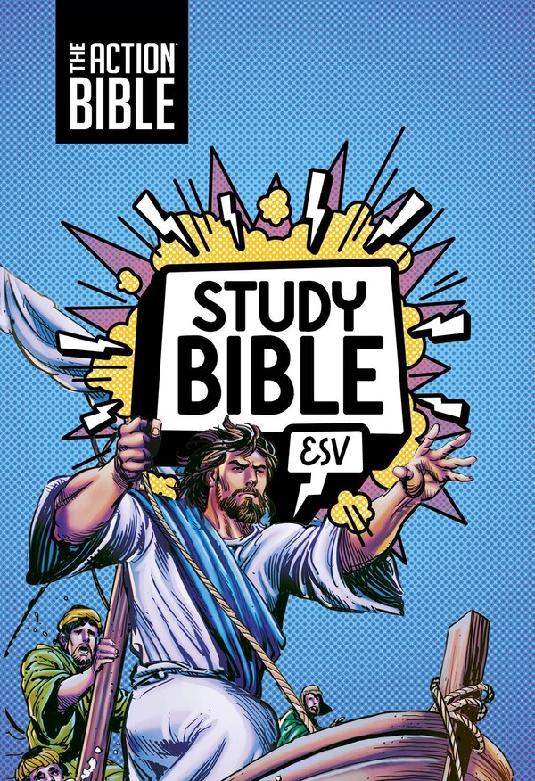 The Action Bible Study Bible ESV Leathersoft Blue Full Color by David C Cook, Leather/Fine Binding | Indigo Chapters