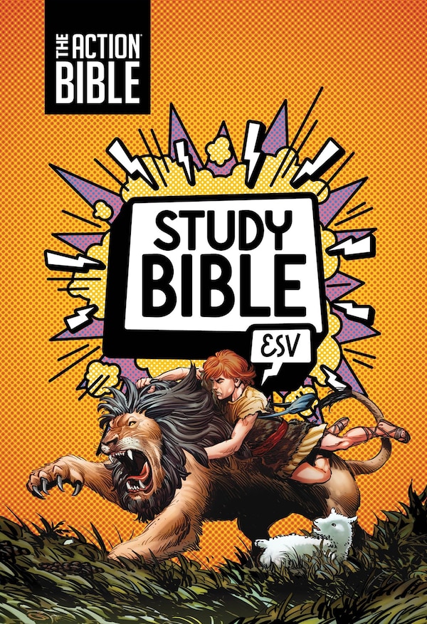 The Action Bible Study Bible ESV Leathersoft Full Color by David C Cook