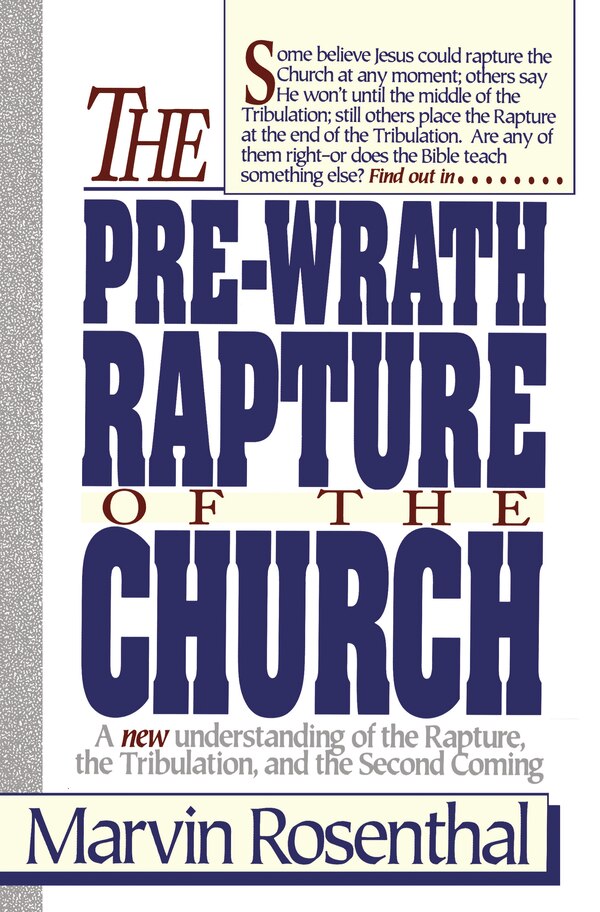 Prewrath Rapture Of The Church by Marvin Rosenthal, Paperback | Indigo Chapters