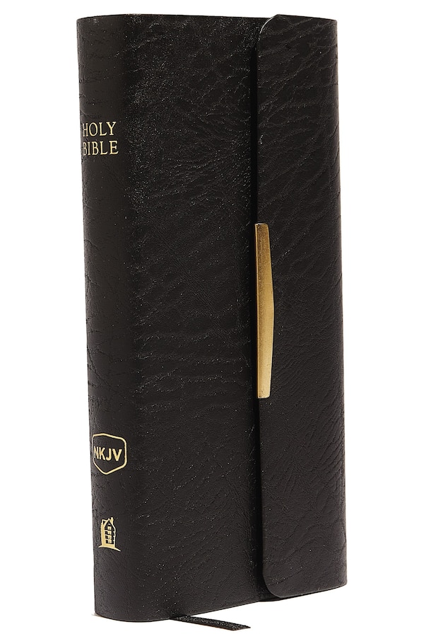 Nkjv Checkbook Bible Compact Bonded Leather Black Wallet Style Red Letter by Thomas Nelson, Leather/Fine Binding | Indigo Chapters